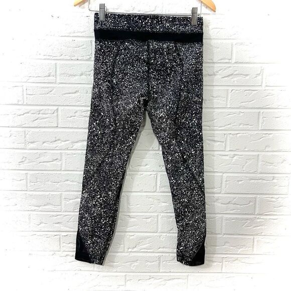 Lululemon Inspire Tight II Power Luxtreme Suited Jacquard Black White Size 4 - Picture 2 of 6